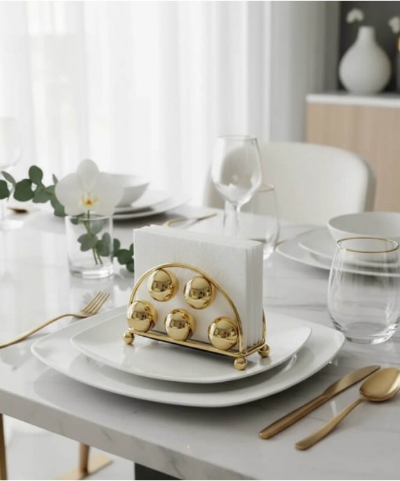 ZEYVE BEAD MODEL NAPKIN HOLDER, 2 PIECES, 13x9x7cm.